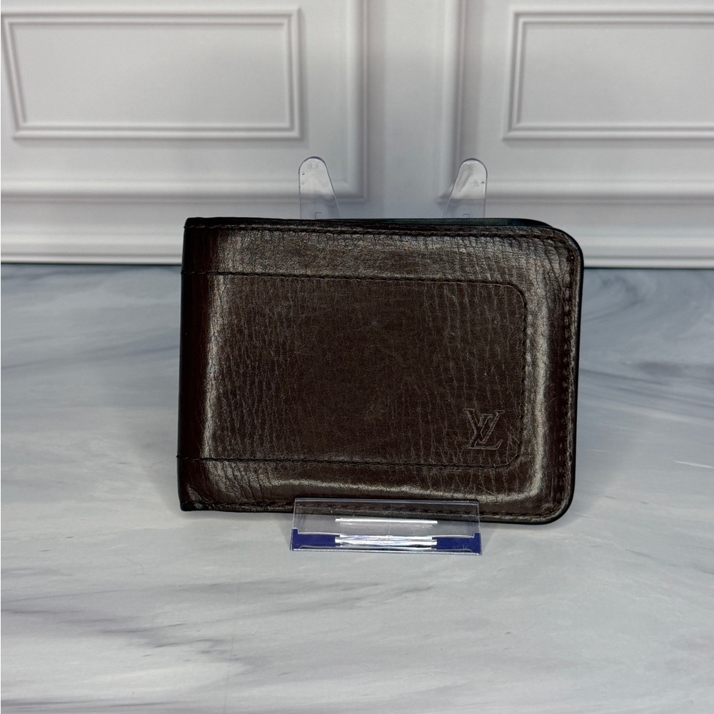 Louis Vuitton Brown Leather Men’s Bifold Wallet | LV Classic Wallet | Full Set